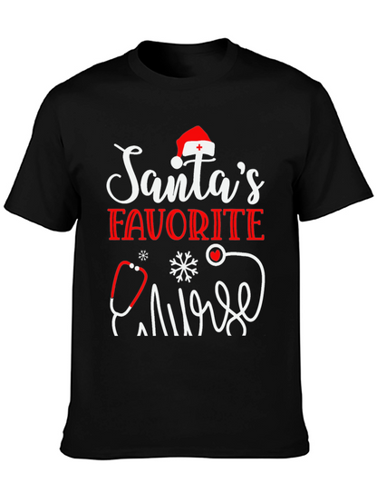Santas Favorite Nurse Graphic Tee