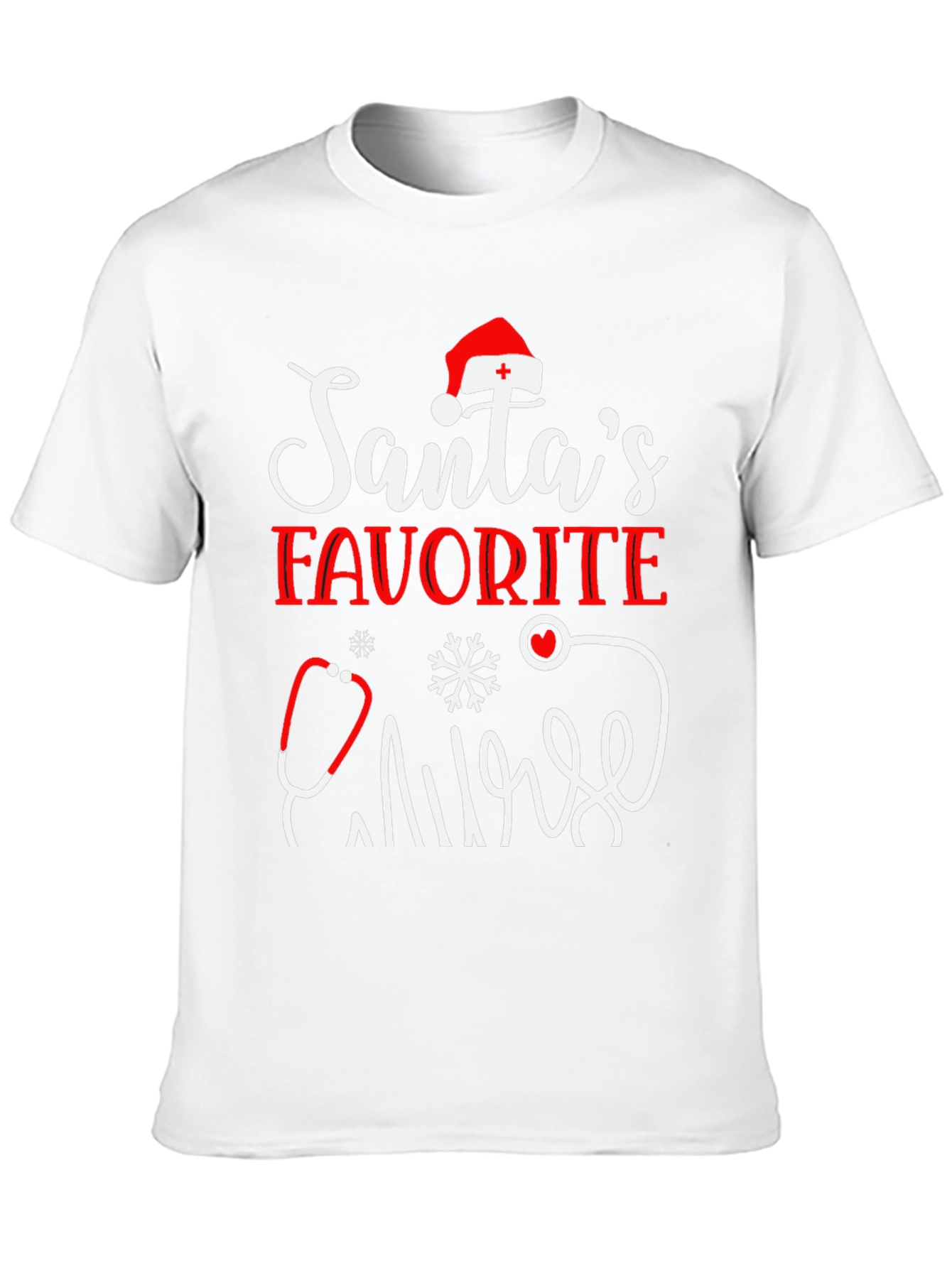 Santas Favorite Nurse Graphic Tee