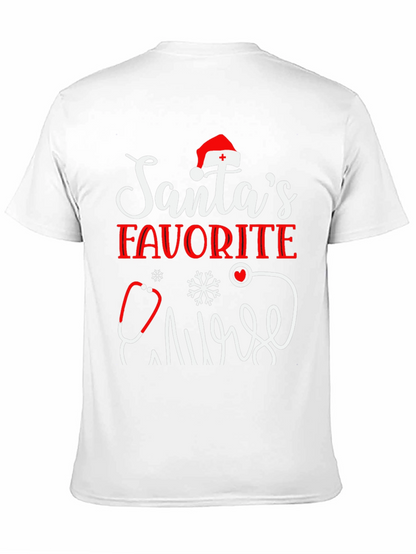 Santas Favorite Nurse Graphic Tee