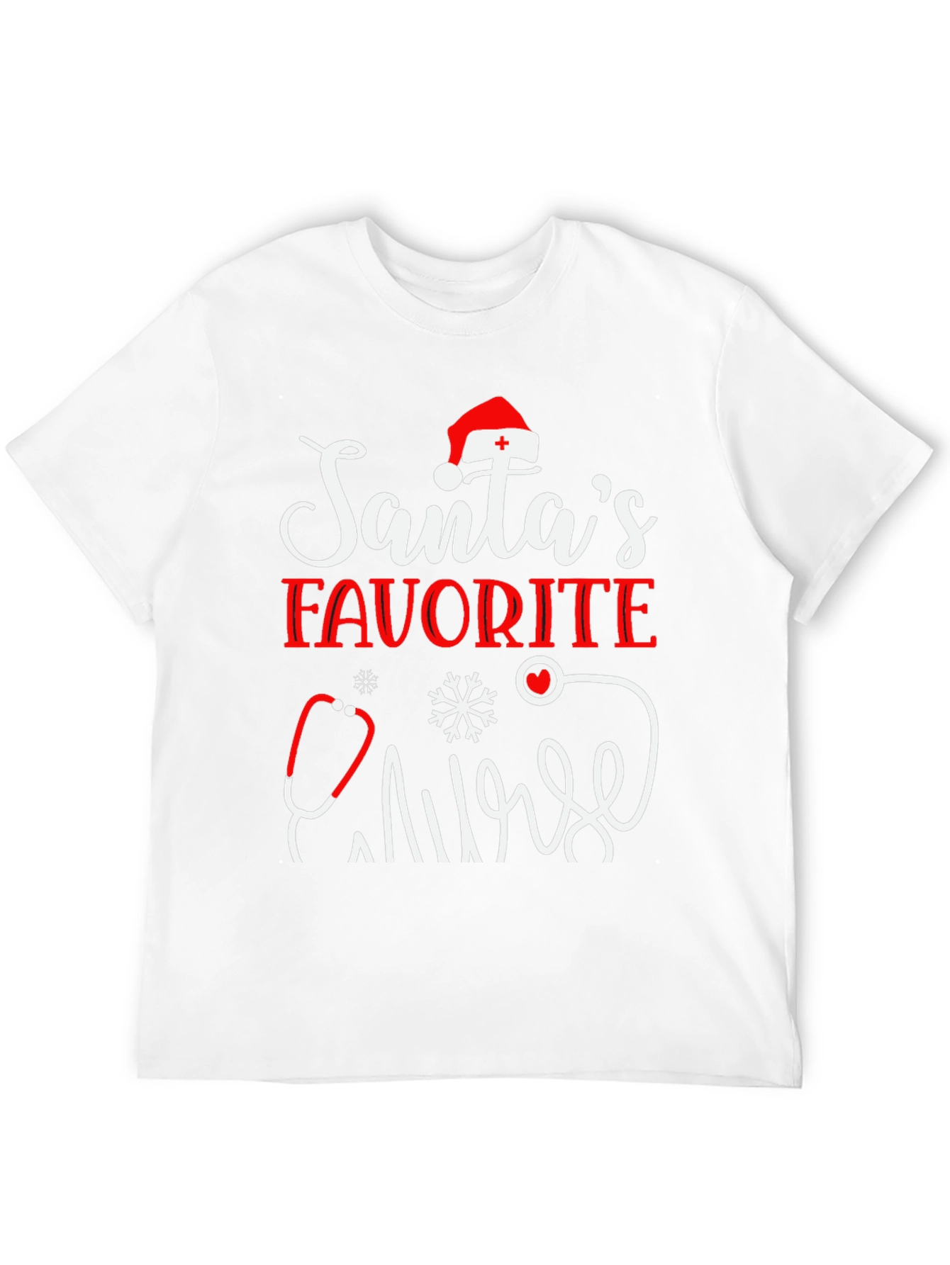 Santas Favorite Nurse Graphic Tee