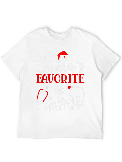 Santas Favorite Nurse Graphic Tee