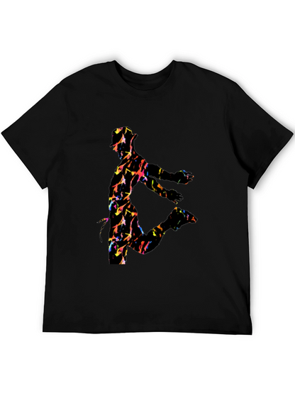 Vibrant Dancer Graphic Black T-Shirt