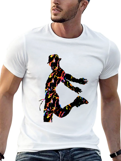 Vibrant Dancer Graphic Black T-Shirt