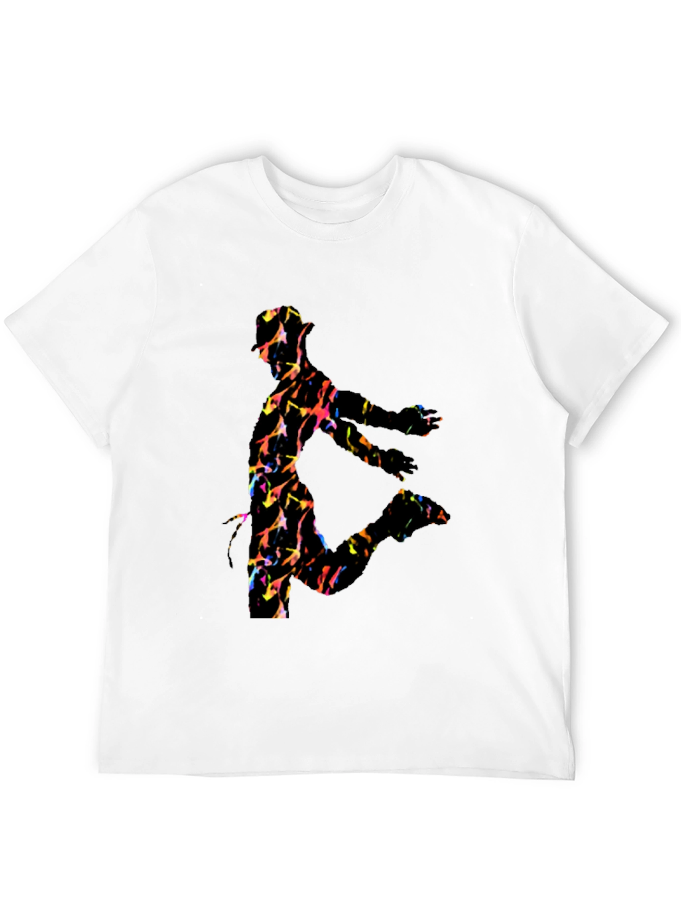 Vibrant Dancer Graphic Black T-Shirt