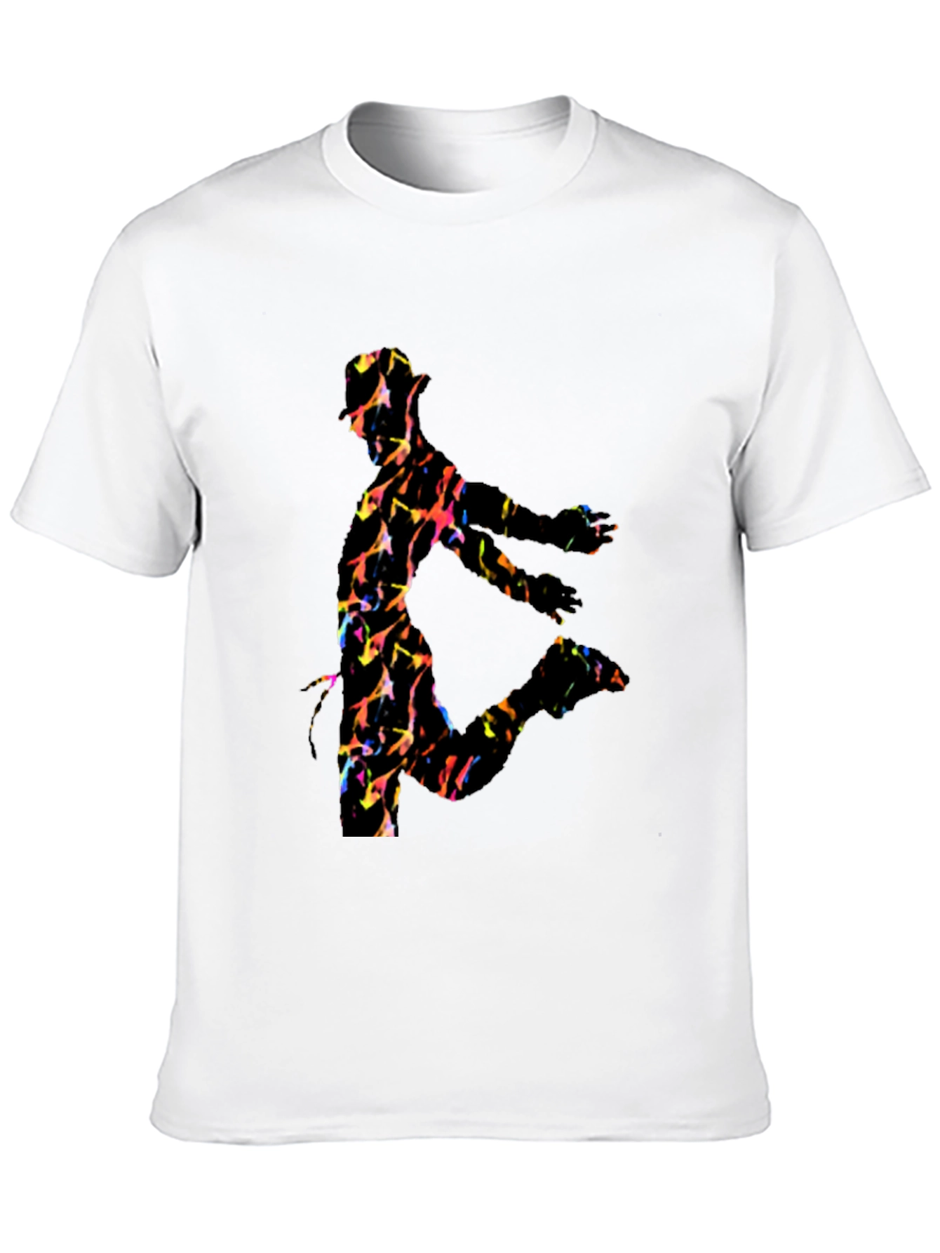 Vibrant Dancer Graphic Black T-Shirt