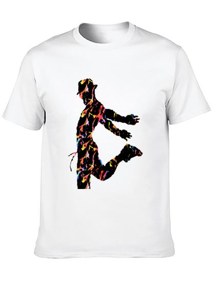 Vibrant Dancer Graphic Black T-Shirt