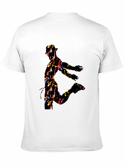 Vibrant Dancer Graphic Black T-Shirt