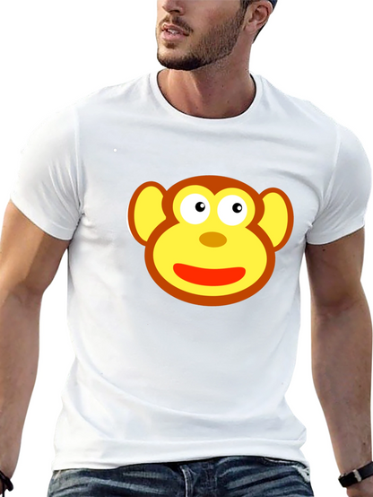 Monkey Face Graphic Tee - Fun & Playful Design