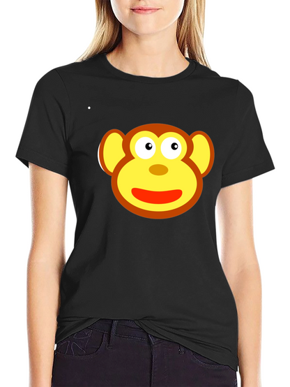 Monkey Face Graphic Tee - Fun & Playful Design