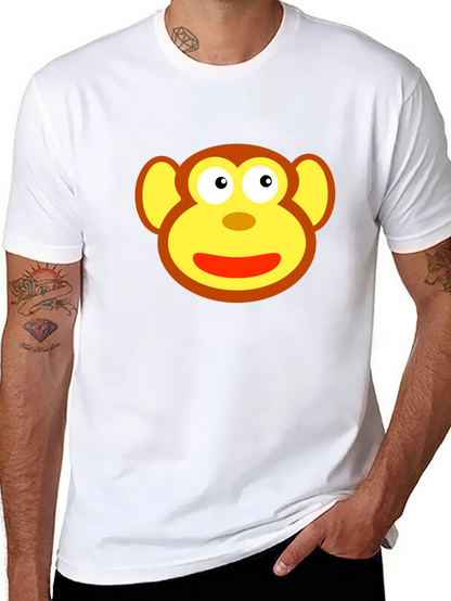 Monkey Face Graphic Tee - Fun & Playful Design