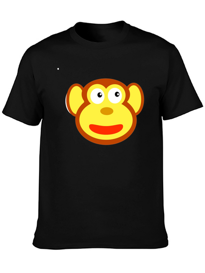 Monkey Face Graphic Tee - Fun & Playful Design