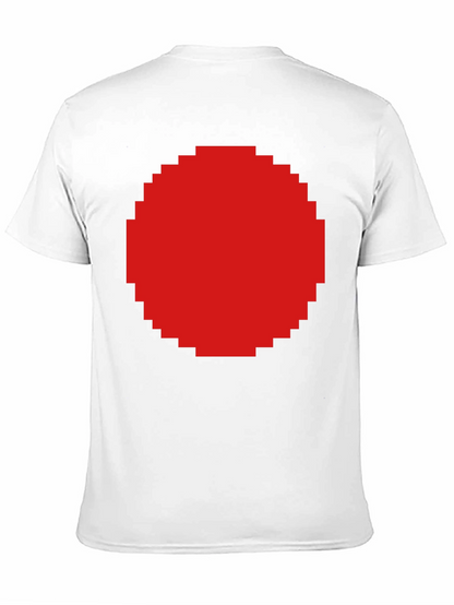Pixel Art Red Circle Graphic T-Shirt - Unisex
