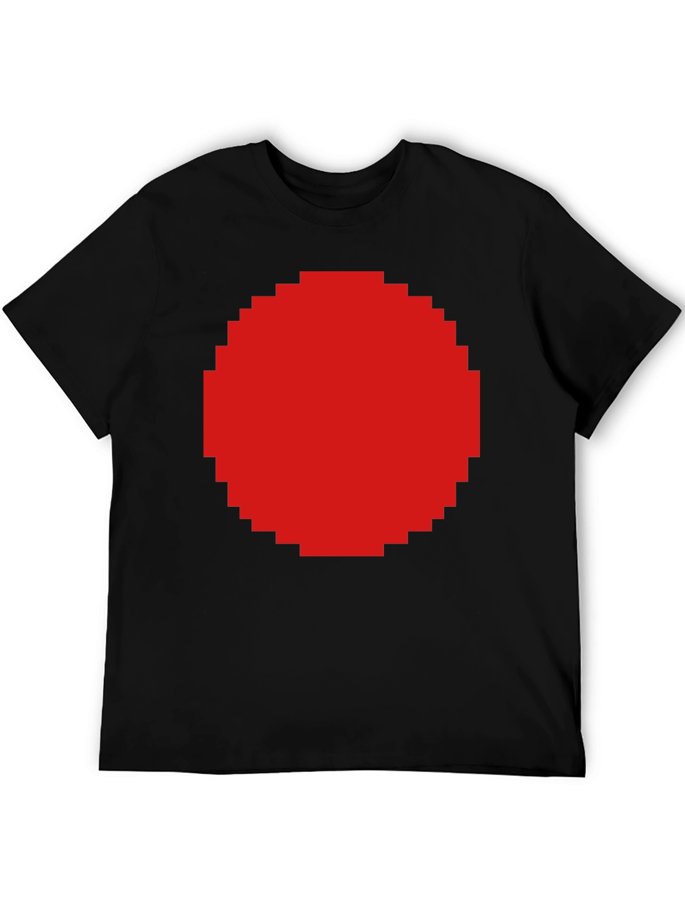 Pixel Art Red Circle Graphic T-Shirt - Unisex