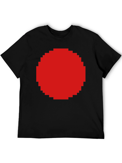 Pixel Art Red Circle Graphic T-Shirt - Unisex