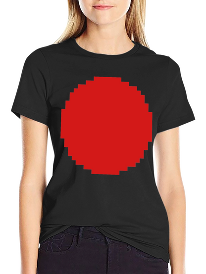Pixel Art Red Circle Graphic T-Shirt - Unisex