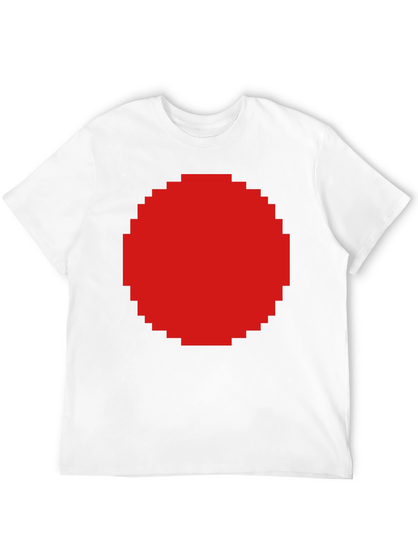 Pixel Art Red Circle Graphic T-Shirt - Unisex