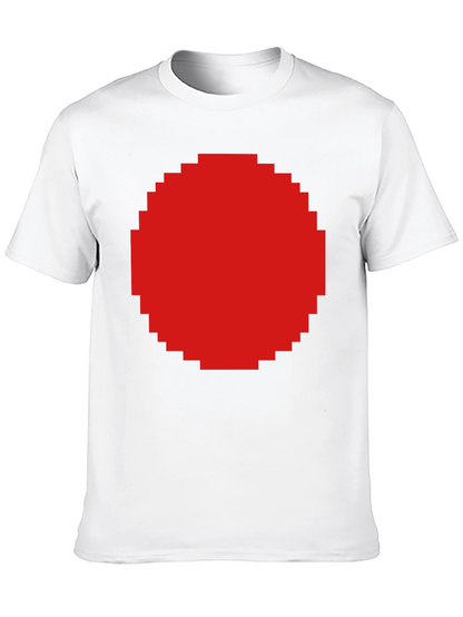 Pixel Art Red Circle Graphic T-Shirt - Unisex