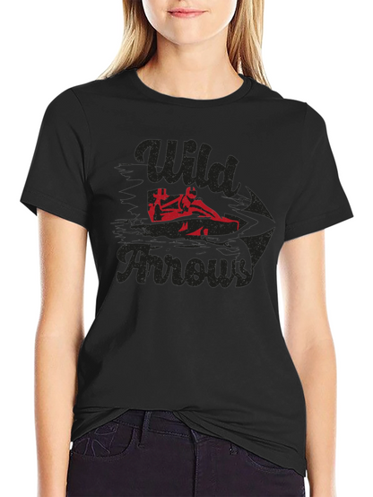 Wild Arrows Graphic Tee - Black Casual T-Shirt