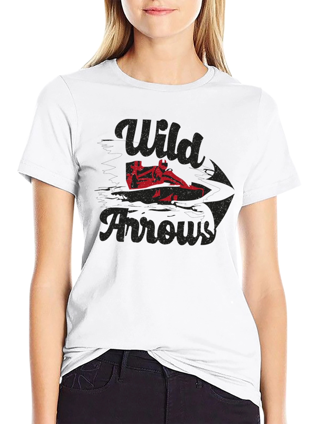 Wild Arrows Graphic Tee - Black Casual T-Shirt