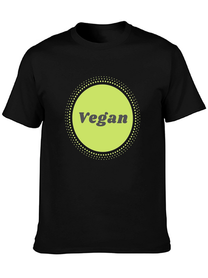 Vegan Graphic Tee - Black Cotton Blend