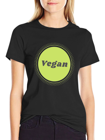 Vegan Graphic Tee - Black Cotton Blend