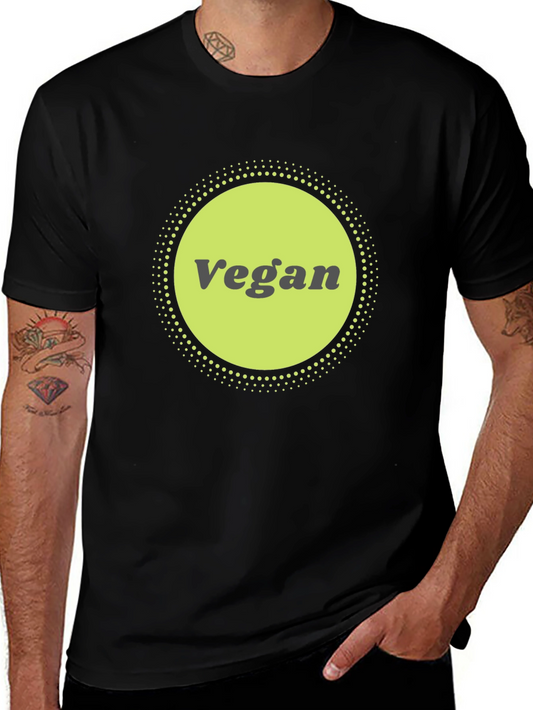 Vegan Graphic Tee - Black Cotton Blend