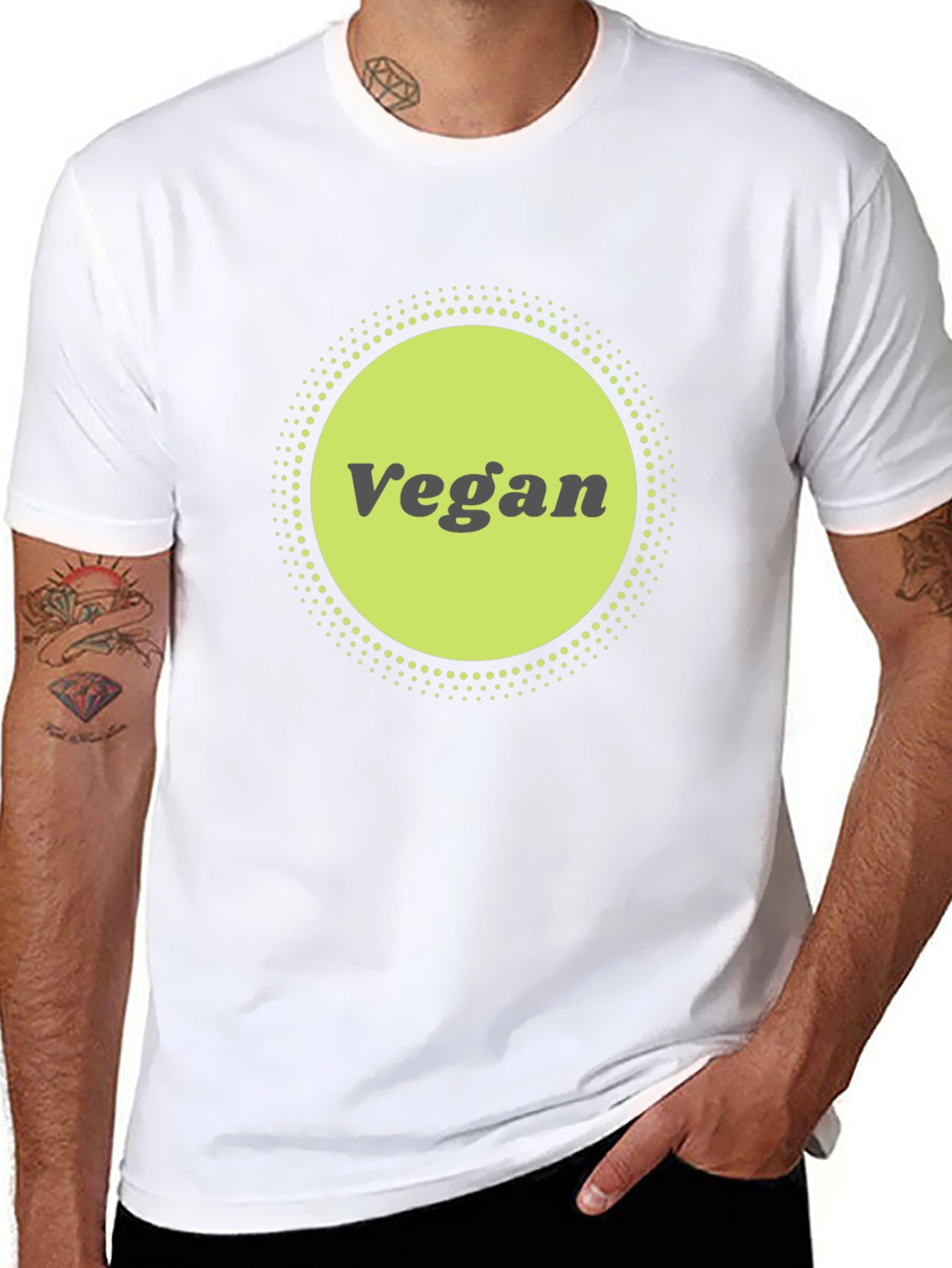 Vegan Graphic Tee - Black Cotton Blend