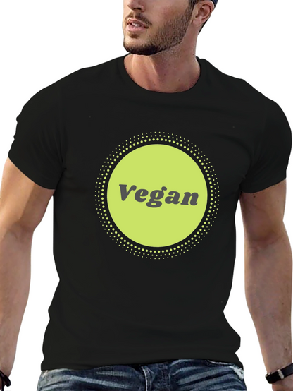 Vegan Graphic Tee - Black Cotton Blend
