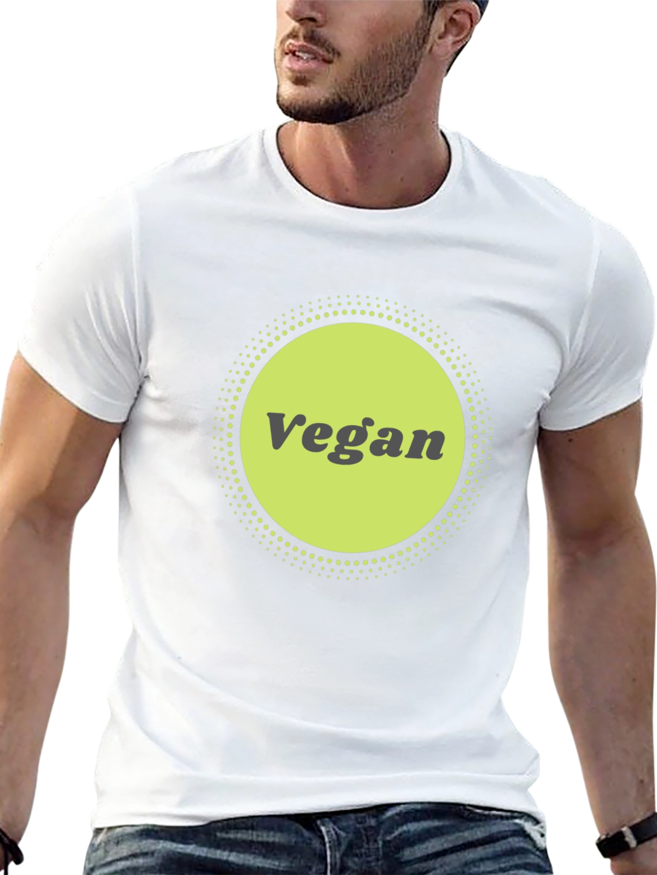 Vegan Graphic Tee - Black Cotton Blend