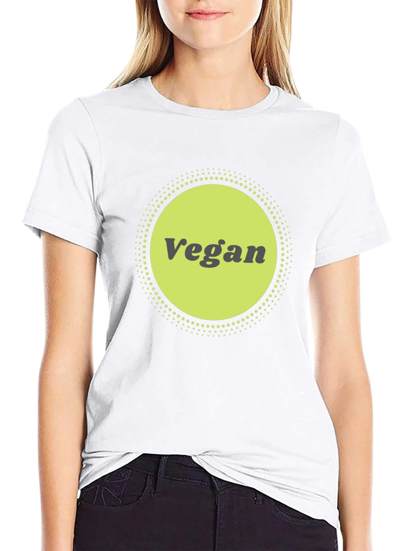 Vegan Graphic Tee - Black Cotton Blend