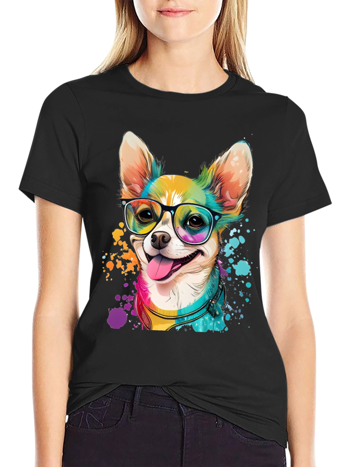 Rainbow Chihuahua Graphic Tee