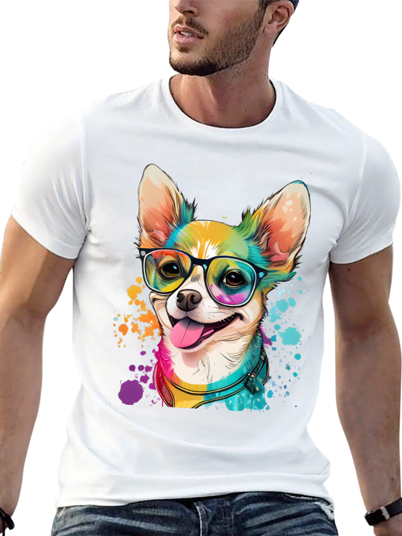 Rainbow Chihuahua Graphic Tee