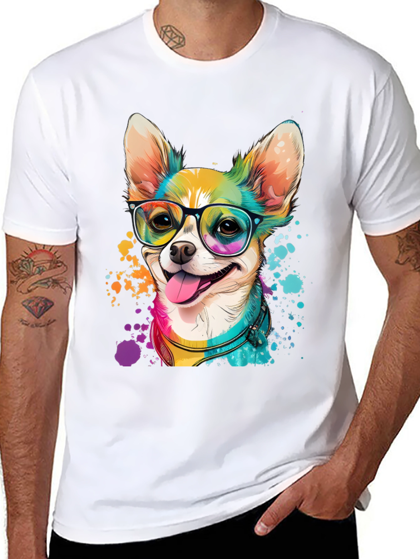 Rainbow Chihuahua Graphic Tee