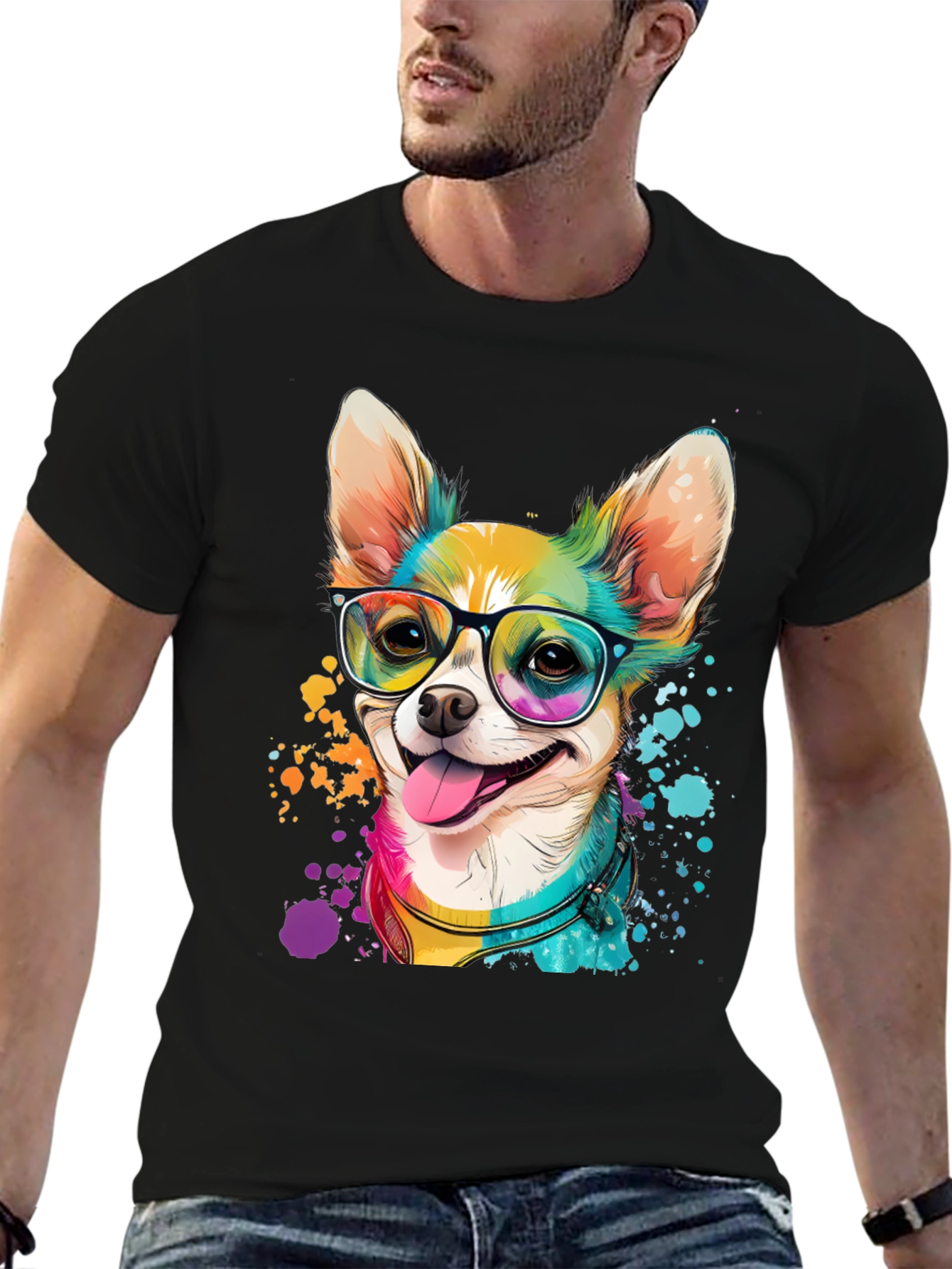 Rainbow Chihuahua Graphic Tee