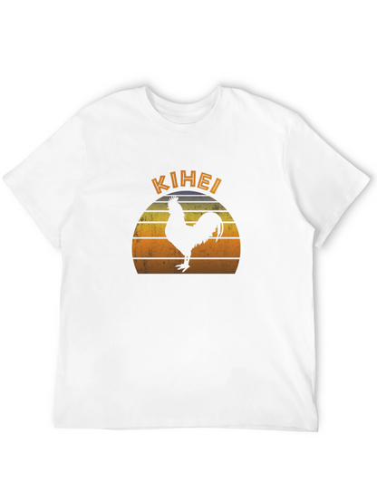 Kihei Rooster Sunset Graphic T-Shirt