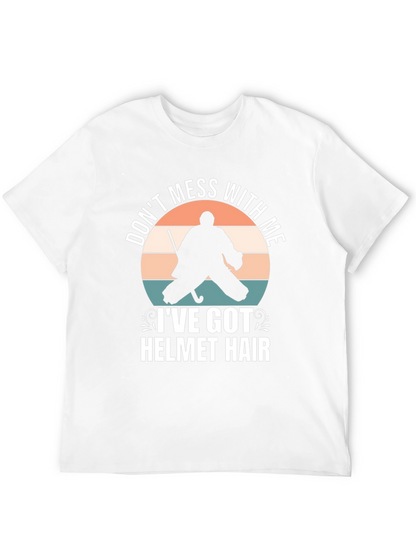 Hockey Goalie Helmet Hair T-Shirt
