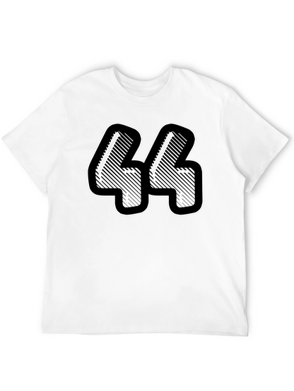 Number 44 Graphic Tee - Black Cotton Blend