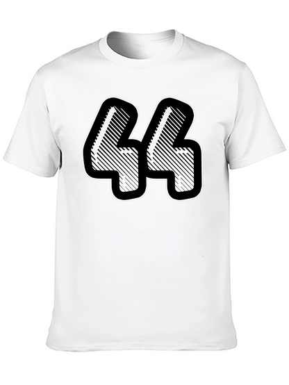 Number 44 Graphic Tee - Black Cotton Blend