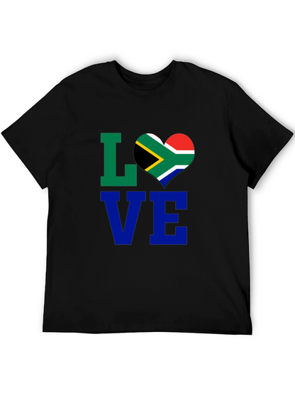 South Africa Flag Heart LOVE T-Shirt