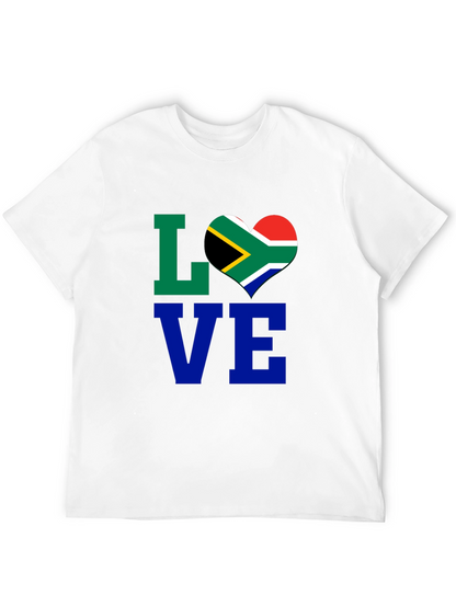 South Africa Flag Heart LOVE T-Shirt