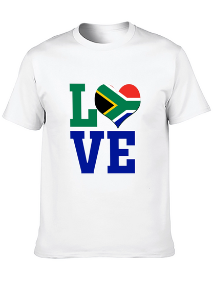 South Africa Flag Heart LOVE T-Shirt