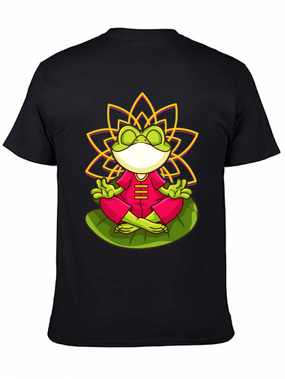 Zen Frog Lotus T-Shirt - Meditating Frog Tee