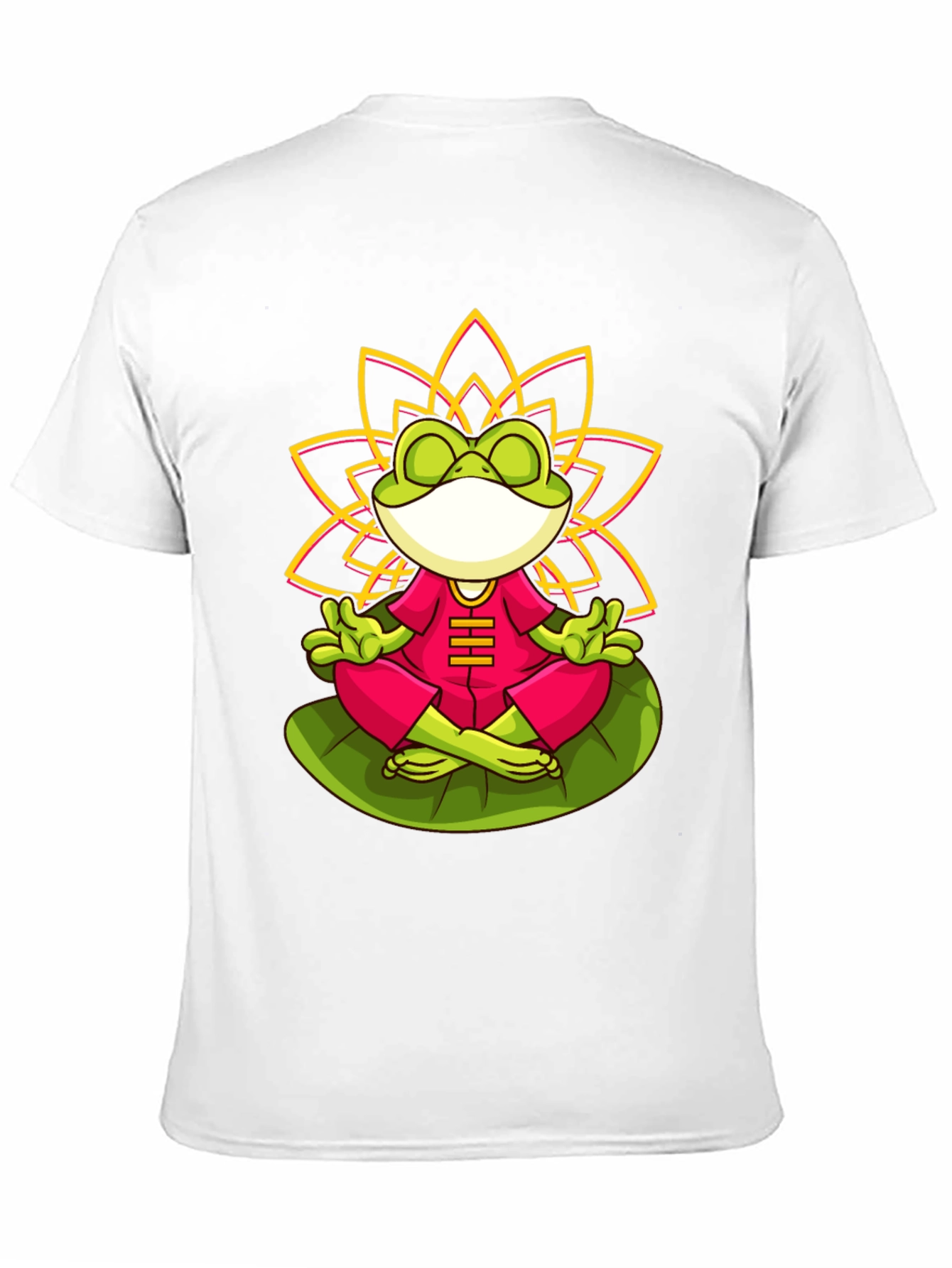 Zen Frog Lotus T-Shirt - Meditating Frog Tee