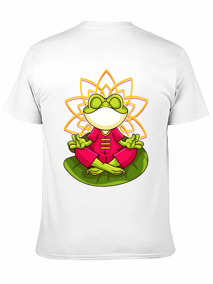 Zen Frog Lotus T-Shirt - Meditating Frog Tee