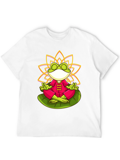 Zen Frog Lotus T-Shirt - Meditating Frog Tee