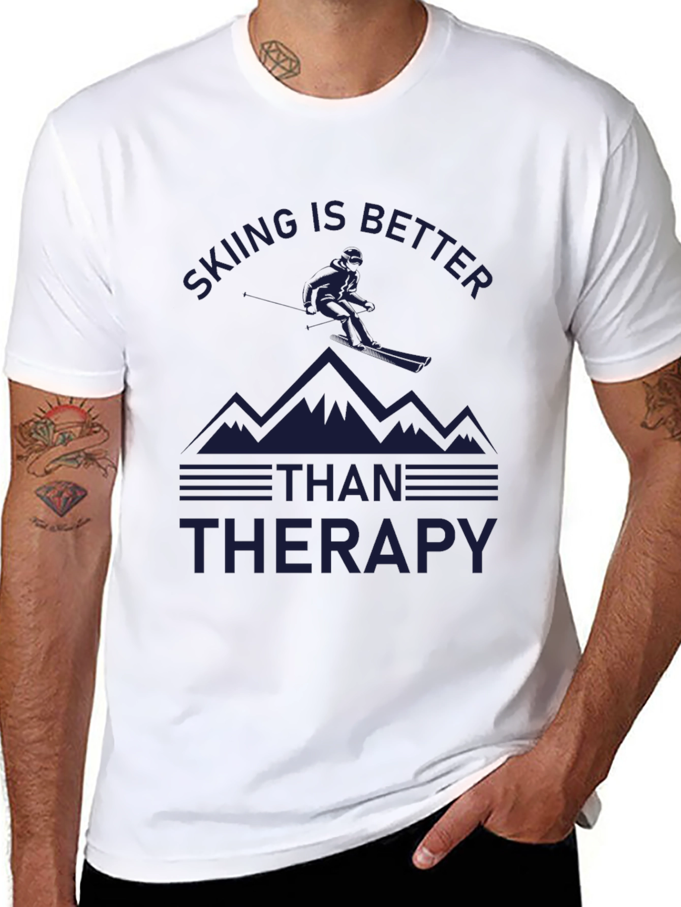 Skiing is Better Than Therapy T-Shirt