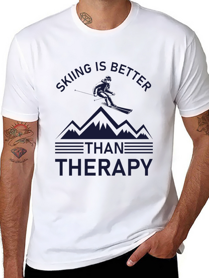 Skiing is Better Than Therapy T-Shirt