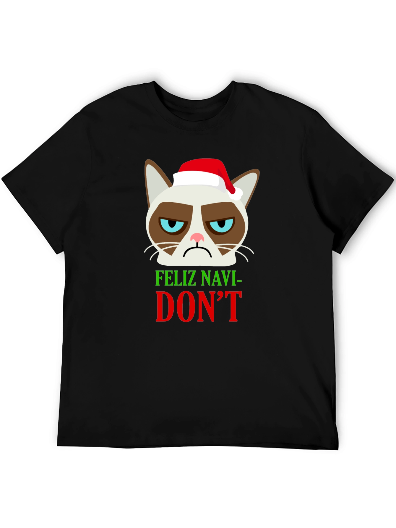 Grumpy Cat Feliz Navi-DONT Christmas T-Shirt