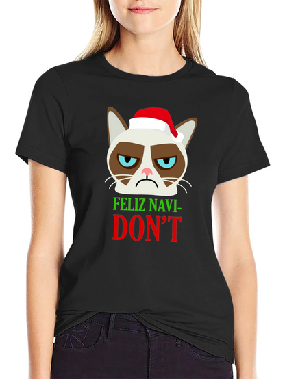 Grumpy Cat Feliz Navi-DONT Christmas T-Shirt