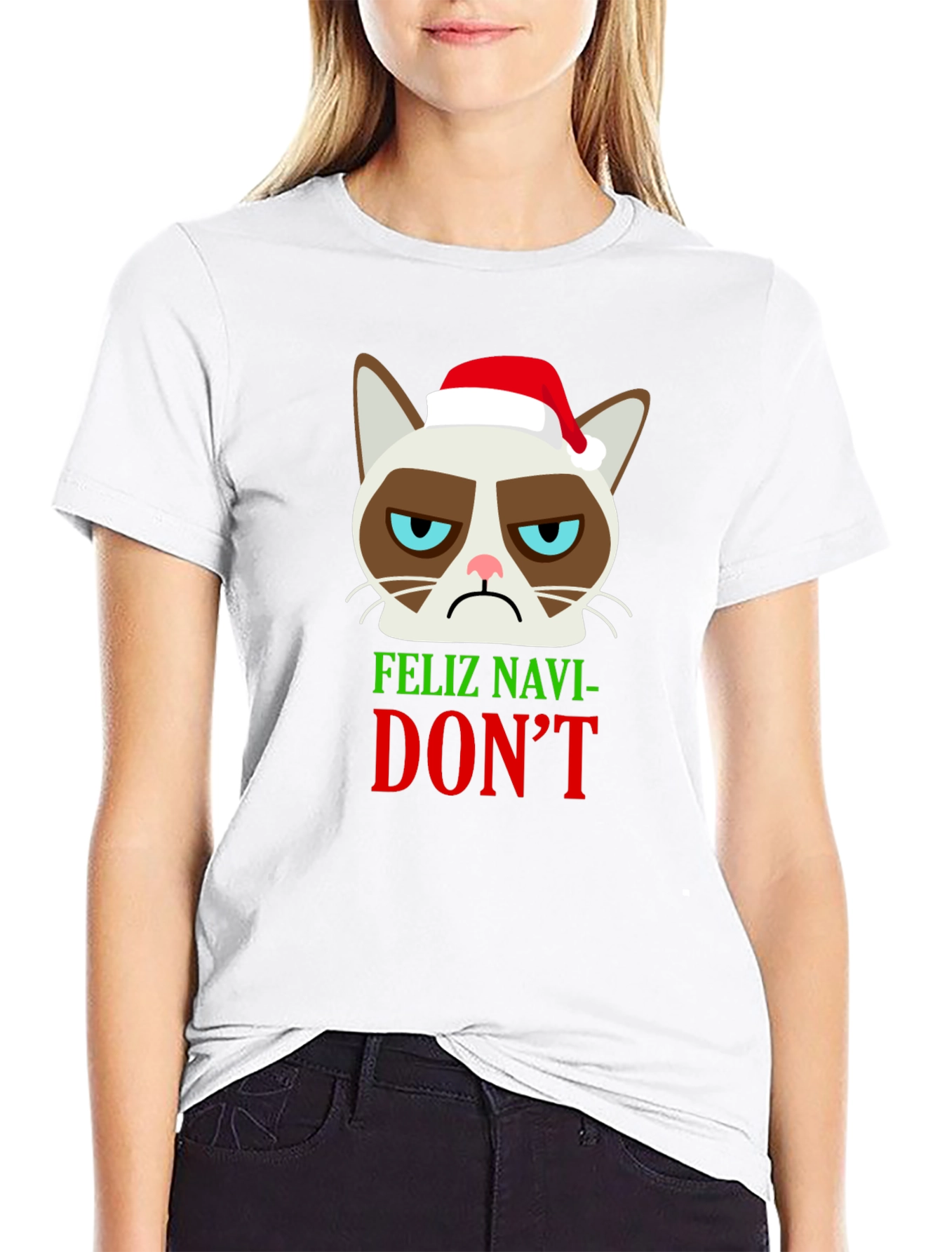 Grumpy Cat Feliz Navi-DONT Christmas T-Shirt